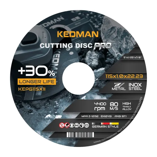 Aksesorë Veglash Elektrike - Disk Abraziv Prerës | KEDMAN - Për prerjen e metaleve të ndryshme