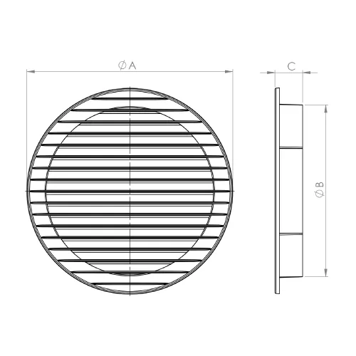 Pajisje Hidraulike & Aksesorë - Kapak Ventilimi | AIRROXY - Përdoret si kapak thithës ajri për ambiente të brendshme dhe të jashtme